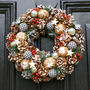 Gingham Glory Christmas Bauble Wreath, thumbnail 1 of 9