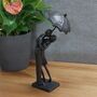 Umbrella Couple Courting Iron Figurine 21cm, thumbnail 1 of 10