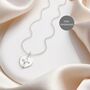 Personalised Cherish Heart Necklace Sterling Silver | Baptism | 1st Birthday | Engraved Jewellery, thumbnail 1 of 6