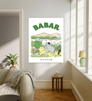 Babar The Elephant Hippo Spotting Art Print, 2 of 4