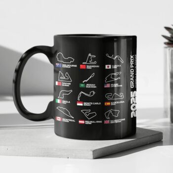 Formula One F1 2025 Calendar Track Steel Mug Gift, 5 of 7