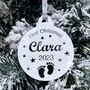 Personalised Baby's First Christmas Bauble, thumbnail 2 of 12
