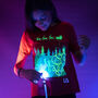Santa Sleigh Interactive Glow In The Dark T Shirt, thumbnail 1 of 6