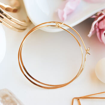 Circle Hoop Earrings In 14k Gold Fill, 4 of 5