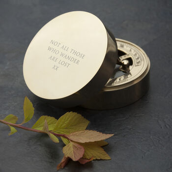 Personalised Adventurer's Brass Sundial And Compass, 4 of 10