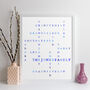 Personalised Family Names Print Crossword Gift, thumbnail 4 of 11