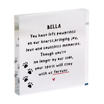 Personalised Pet Memorial Gift Acrylic Block, 4 of 4