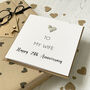 25th Silver Anniversary Card For Husband Wife Couple, thumbnail 2 of 5