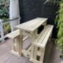 Bar Style Dining Table And Benches Treated, thumbnail 6 of 12