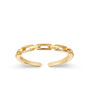18 K Gold Plated Silver Chain Link Stacking Ring, thumbnail 2 of 9