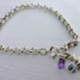 Sterling Silver Bee And Gemstone Bracelet, thumbnail 2 of 5