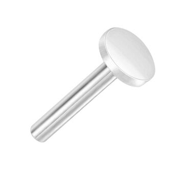 Sterling Silver Heart Labret Earring, 5 of 12