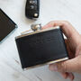 Personalised 4oz Leather Hip Flask, thumbnail 3 of 10