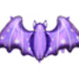 38 Inch Purple Bat Halloween Balloon, thumbnail 1 of 3