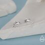 Tiny Dolphin Stud Earrings In Sterling Silver, thumbnail 2 of 12