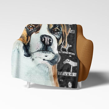 Boxer Dog Fleece Blanket, 2 of 5