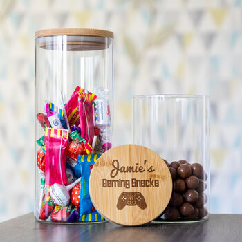 Personalised Gaming Sweets And Snacks Jar, 5 of 5