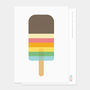 Rainbow Striped Lolly Postcard, thumbnail 1 of 1