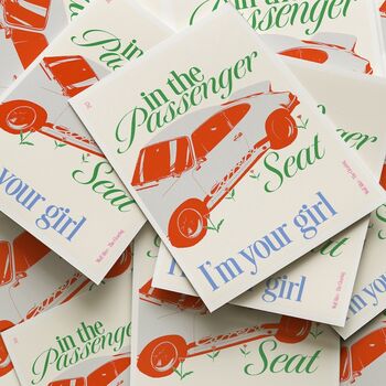 Wolf Alice 'Passenger Seat' Porsche 911 Lyric Art Print, 3 of 6