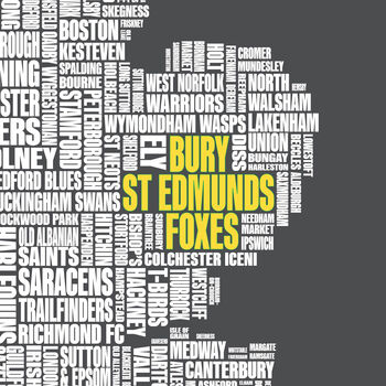 Personalised UK Women's Rugby Union Team Map, 3 of 6