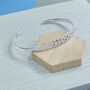 Sterling Silver Flat Hammered Cuff, thumbnail 3 of 4