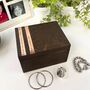 Wooden Cufflink And Watch Box With Copper Message, thumbnail 2 of 9