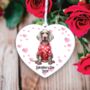 Personalised Pet Weimaraner Pet Love Decoration, thumbnail 1 of 2