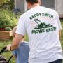 Personalised Daddy Mows Best T Shirt, thumbnail 1 of 8
