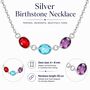 Personalised Create Your Own Oval Family Birthstones Necklace, thumbnail 2 of 8
