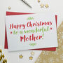 Christmas Card For Wonderful Mummy Or Mum, thumbnail 3 of 3