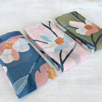 Floating Petal Print Scarf, 2 of 6