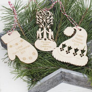 Angels Tree Personalised Christmas Ornament, 2 of 3