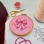 Pink Beaded Bow Embroidery Kit, thumbnail 6 of 6