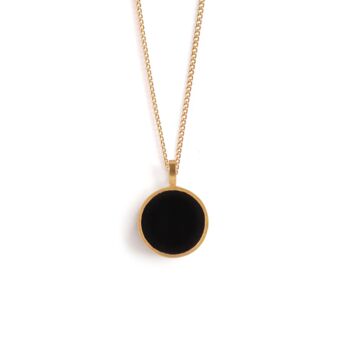 Black Onyx Porthole Necklace, 4 of 8