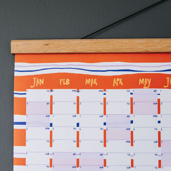 2027 Wall Planner | Bold Abstract Stripe Design, 5 of 6