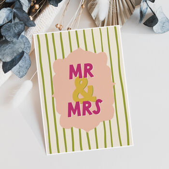 Mr And Mrs Wedding Card, 3 of 3