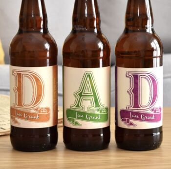 Personalised Pack Of Dad's Three Beers, 2 of 4