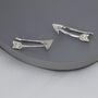 Arrow Cz Crawler Earrings In Sterling Silver, thumbnail 2 of 12