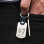 Personalised Handprint Leather Tag Keyring For Her, thumbnail 1 of 5