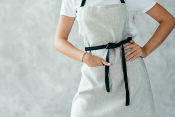 Linen Apron With Pockets Gift For Baker, Chef, Florist, 7 of 12