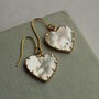 Mother Of Pearl Heart Earrings, thumbnail 2 of 4