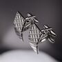 Silver Square Cufflinks Luxury Mens Gift Suit Shirt, thumbnail 3 of 5