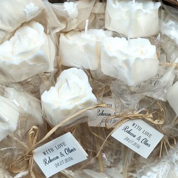 Personalised Wedding And Party Gifts / Hearts Candles Favours, 4 of 7