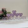 Personalised Family Grandchildren Heart Name Plaque, thumbnail 3 of 7