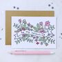 'Be My Valentine' Floral Valentine's Day Card, thumbnail 1 of 2