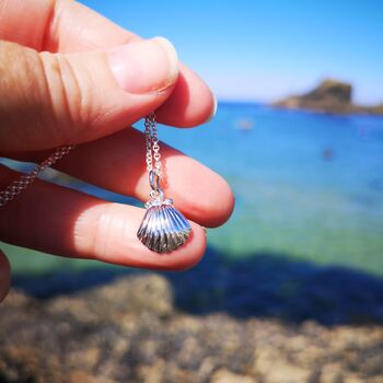 Children's Sterling Silver Clam Necklace, 2 of 5