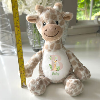 Personalised Alphabet Giraffe Teddy Bear – New Baby, 1st Birthday Gift, 7 of 7