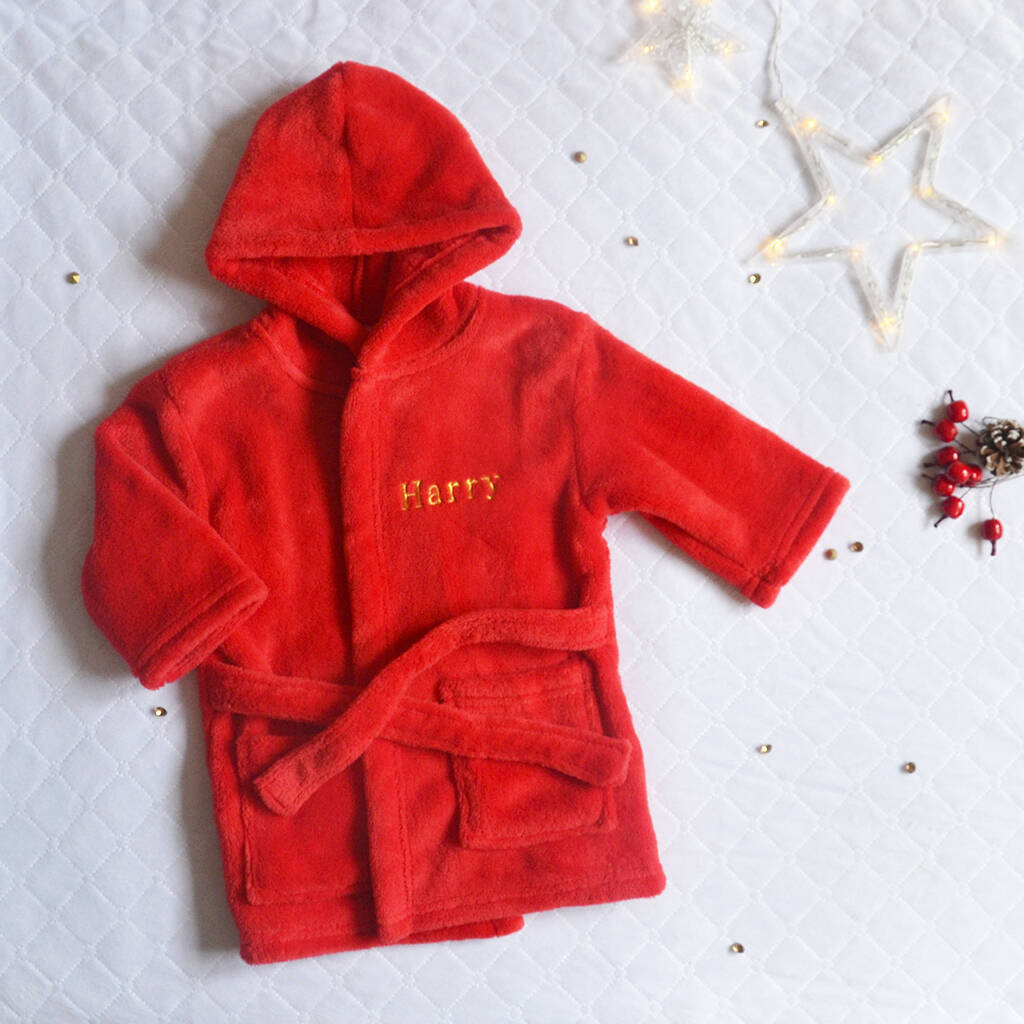 personalised cotton bathrobe