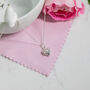 Sterling Silver Faceted Heart Necklace With Personalised Box, thumbnail 3 of 3