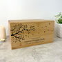 Personalised Bamboo Urn For Cremation Ashes Branch Of Love Design, thumbnail 7 of 12